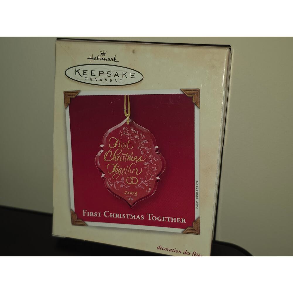 Hallmark Keepsake First Christmas Together 2003 Ornament Clear Acrylic w Box